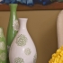 Essentials White with Green Flower Vase alternate iamge