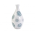 View Essentials White with Blue Flower Vase