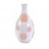 View Essentials White with Orange Flower Vase