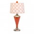 View Essentials Orange Glass Table Lamp