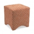 View Marisa Graphic Orange Ottoman
