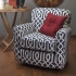 Lucia Navy Geometric Swivel Chair alternate image