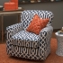 Lucia Navy Geometric Swivel Chair alternate image