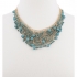 BTQ Blue Beaded Draped Necklace  alternate image
