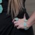 BTQ Teal Stone Gold Ring alternate image