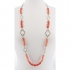 BTQ Burnished Gold and Orange Beaded Necklace  alternate image