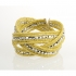 BTQ Yellow and Silver Braided Bead Cuff  alternate image