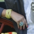 BTQ Yellow and Silver Braided Bead Cuff alternate image