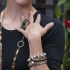 BTQ Burnished Gold Ring with Black Center Stone alternate image